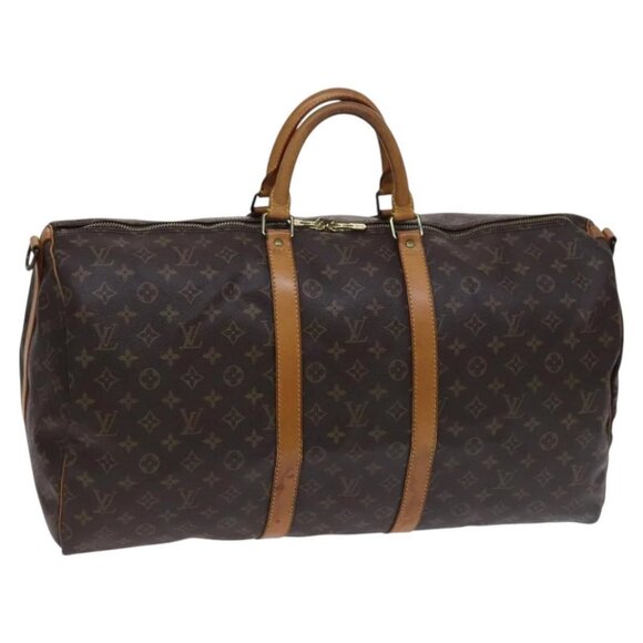 LOUIS VUITTON Monogram Keepall Bandouliere 55 Boston Bag M41414 LV Auth MY271 - Picture 1 of 16